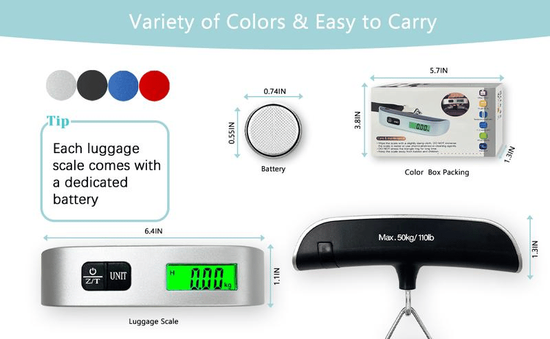 Portable Digital Luggage Scale Accurate Weighing