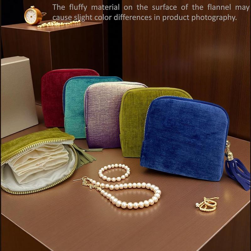 $5.2 for 2nd🚨-Travel Jewelry Organizer Bag – Compact 5-Compartment Storage, Tangle-Free & Stylish 💍✨