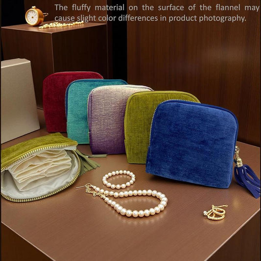 $5.2 for 2nd🚨-Travel Jewelry Organizer Bag – Compact 5-Compartment Storage, Tangle-Free & Stylish 💍✨