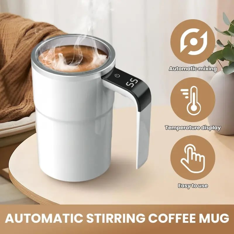 Electric coffee mug with a built-in LCD thermometer(Second Item 60% Off)