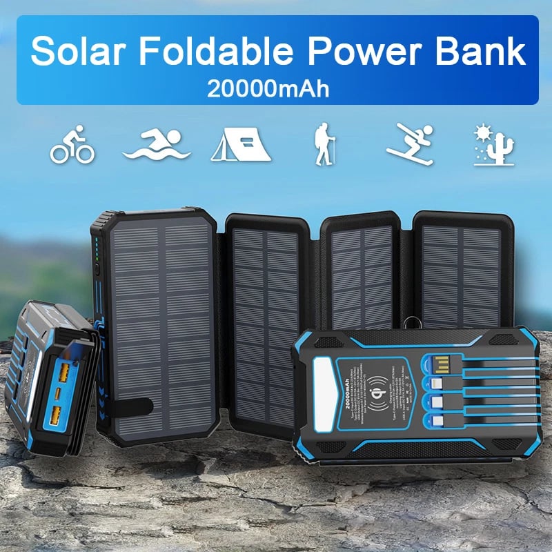 Outdoor Foldable Solar Large Capacity Charger Mobile Power Bank(FREE SHIPPING)
