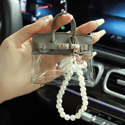 Cute Car Keychain Bag for Women 🚗💖 Elegant Handbag-like Key Fob Case & Small Wallet 👜