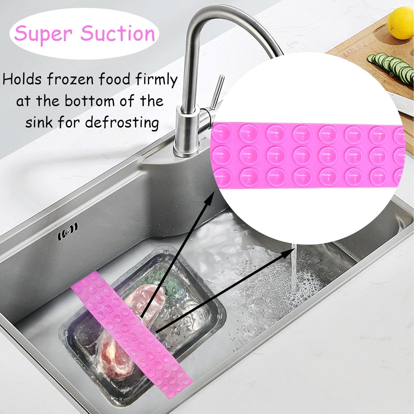 Silicone Sink Thawing Fixator Belt- Super Suction