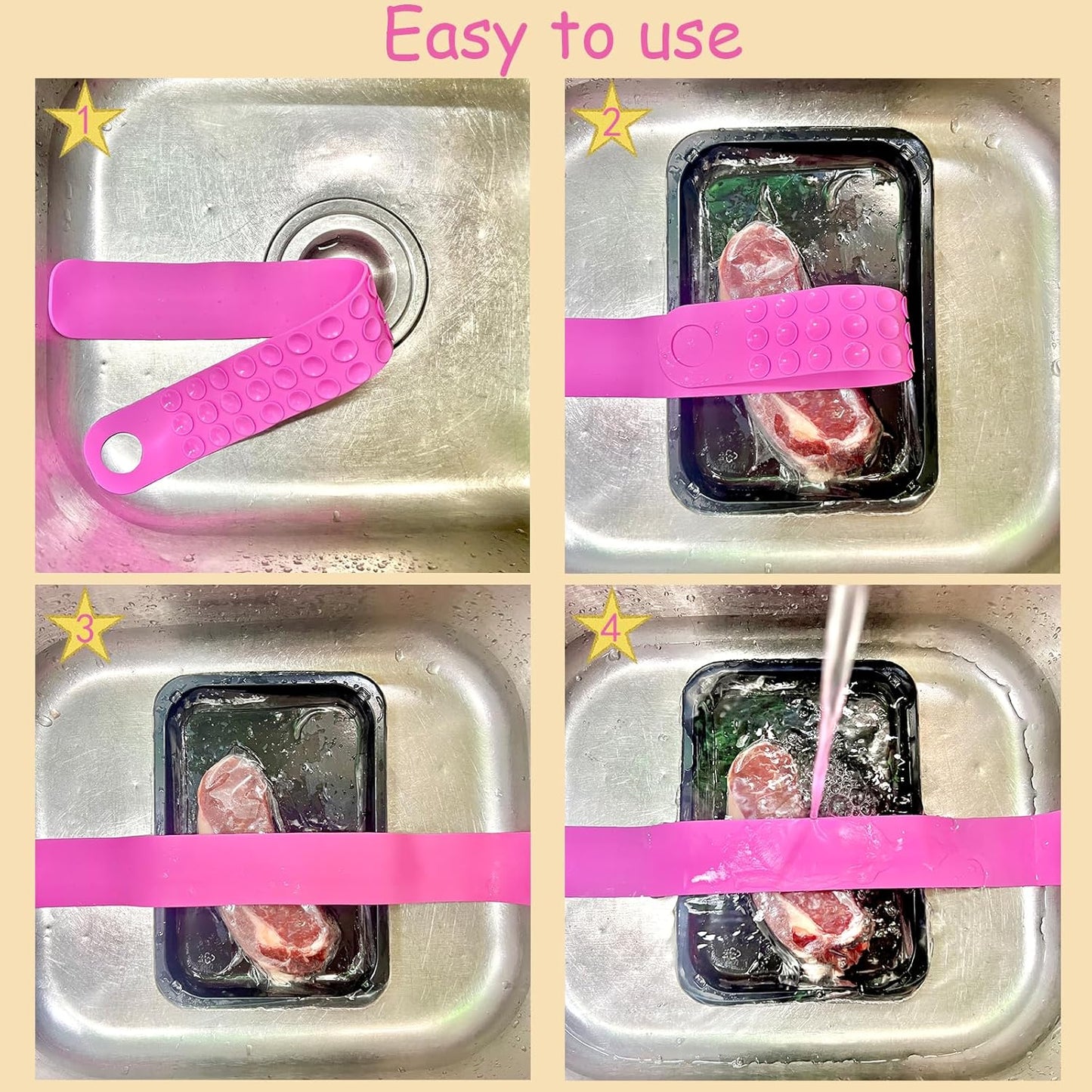 Silicone Sink Thawing Fixator Belt- Super Suction