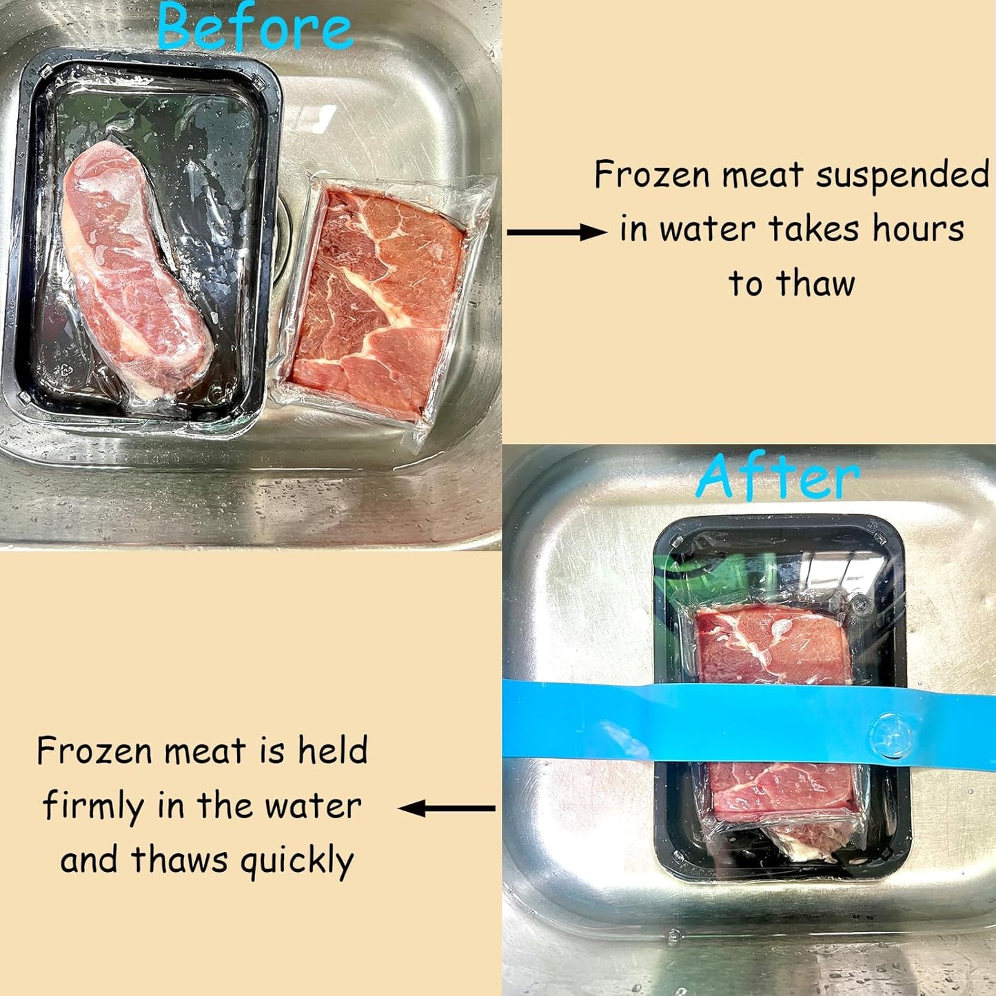 Silicone Sink Thawing Fixator Belt- Super Suction