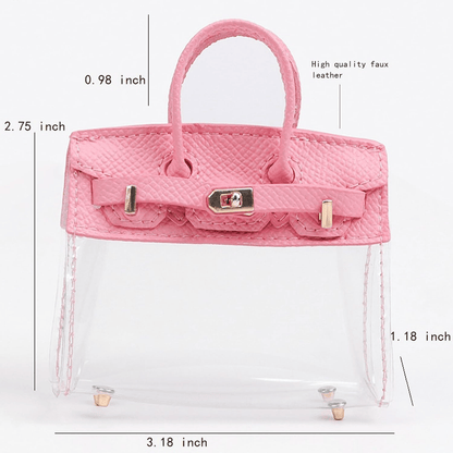 Cute Car Keychain Bag for Women 🚗💖 Elegant Handbag-like Key Fob Case & Small Wallet 👜