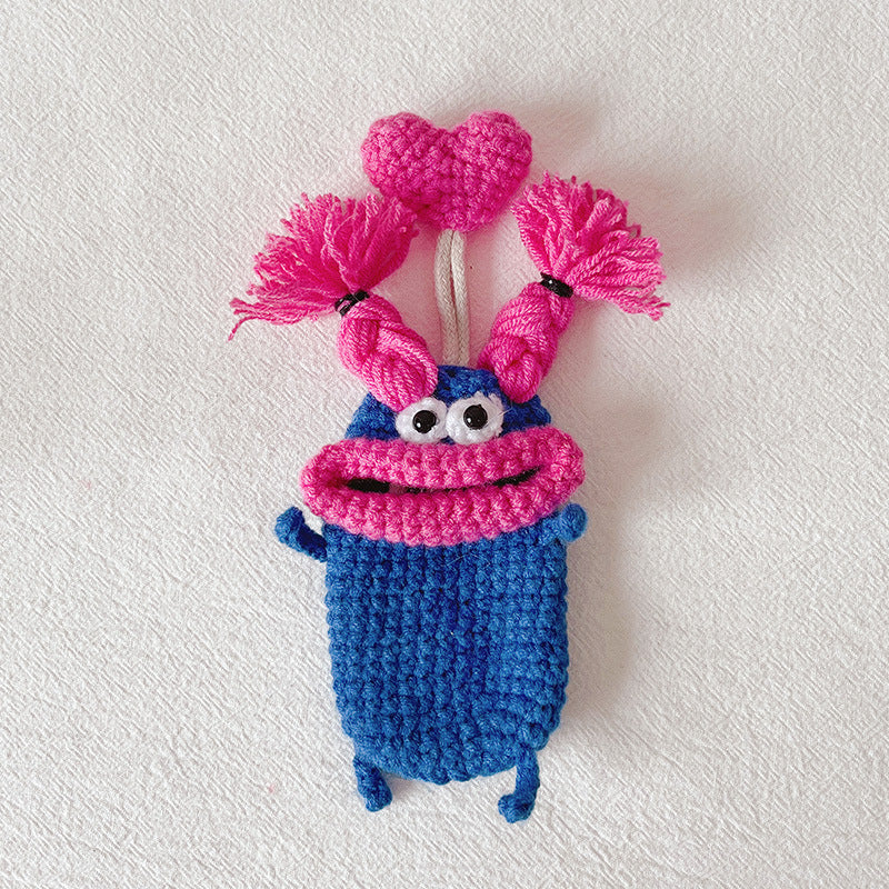 Hand-knitted👋🧶Big-Mouth Monster Car Key Pouch
