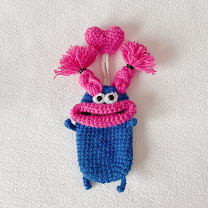 Hand-knitted👋🧶Big-Mouth Monster Car Key Pouch