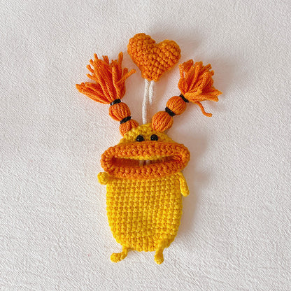 Hand-knitted👋🧶Big-Mouth Monster Car Key Pouch