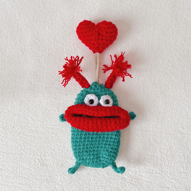 Hand-knitted👋🧶Big-Mouth Monster Car Key Pouch