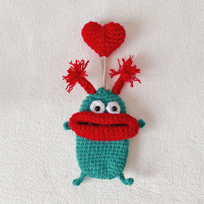 Hand-knitted👋🧶Big-Mouth Monster Car Key Pouch