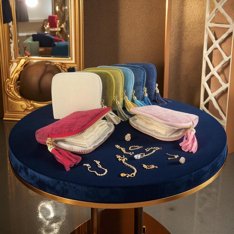 $5.2 for 2nd🚨-Travel Jewelry Organizer Bag – Compact 5-Compartment Storage, Tangle-Free & Stylish 💍✨