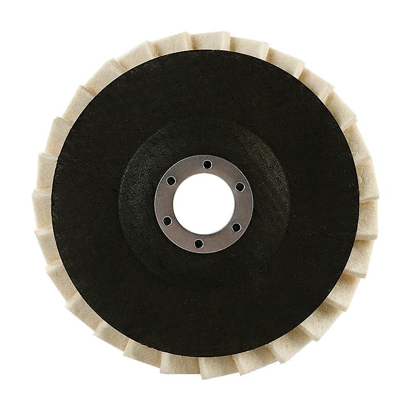 5PCS 5Inch Wool Polishing Wheels Set for Angle Grinders High Gloss Mirror Finish on Metal Glass Ceramic Stone Durable Efficient Design
