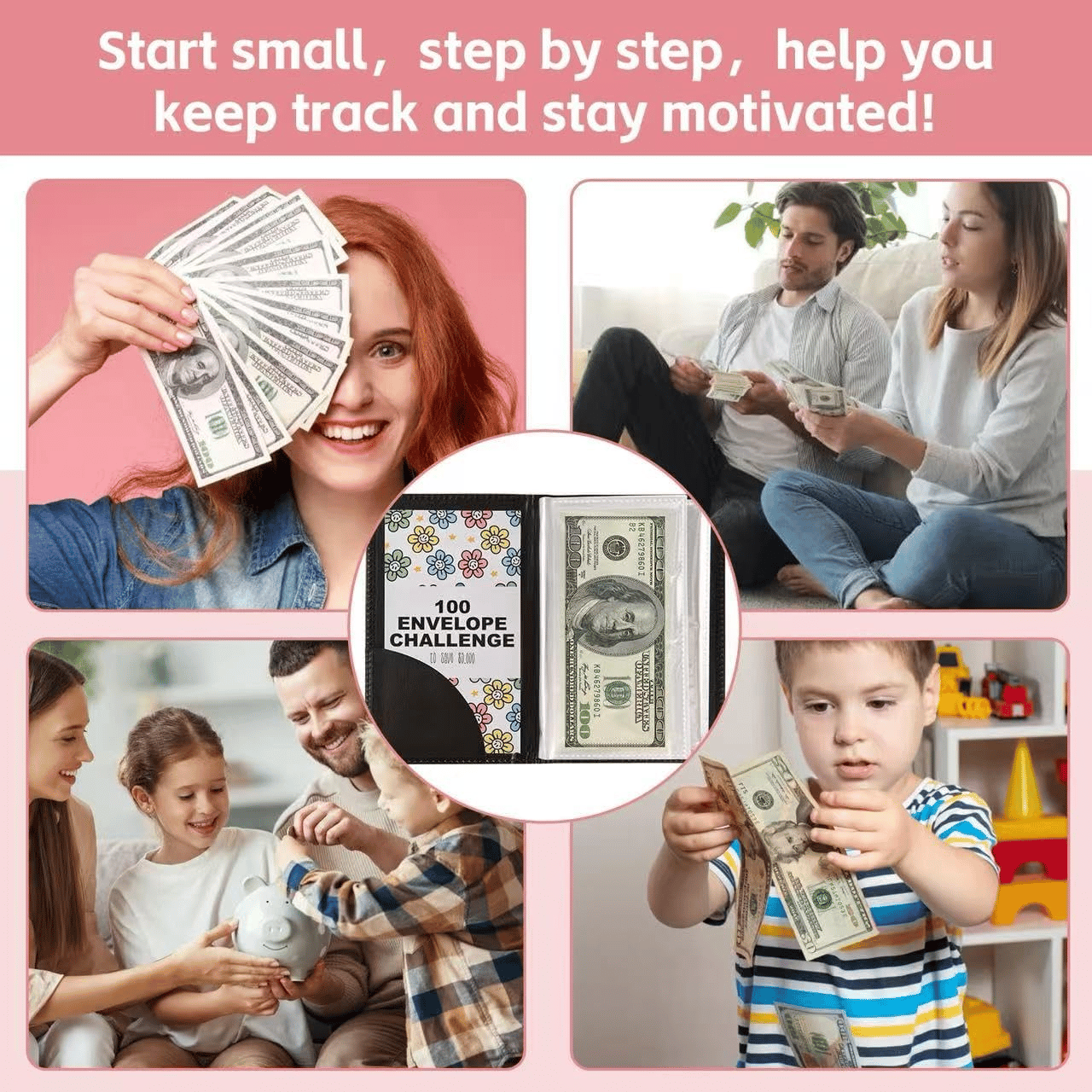 🔥LAST DAY 49% OFF🔥--✉️100 Envelope Savings Challenge Book