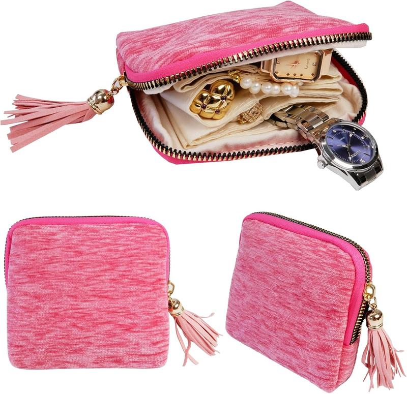 $5.2 for 2nd🚨-Travel Jewelry Organizer Bag – Compact 5-Compartment Storage, Tangle-Free & Stylish 💍✨