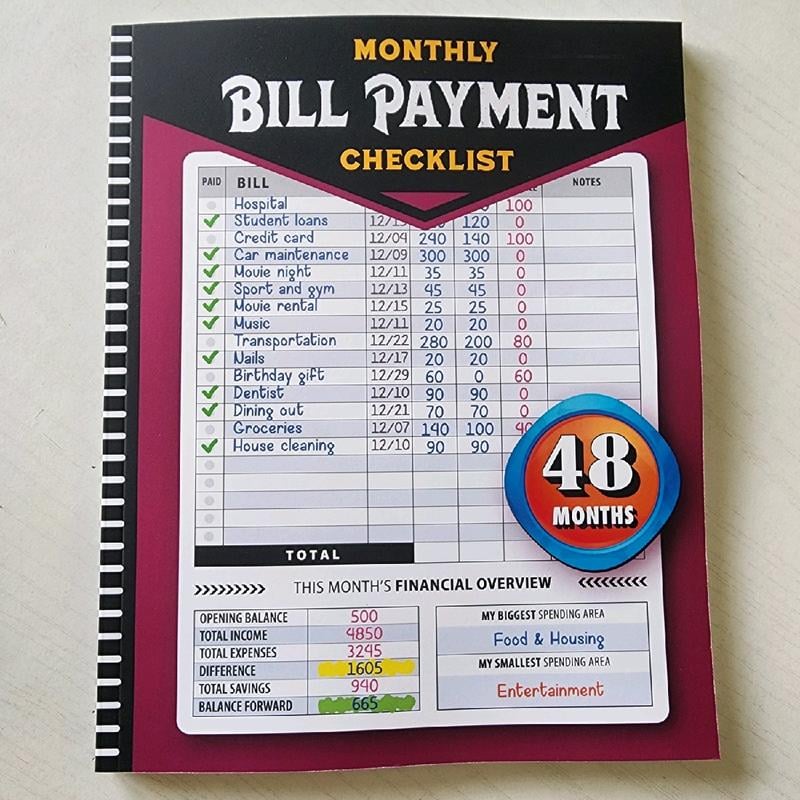 🔥Bill Payment Tracker: monthly bills organizer / bill tracker