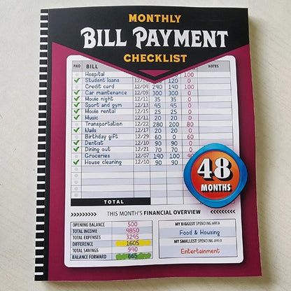 🔥Bill Payment Tracker: monthly bills organizer / bill tracker