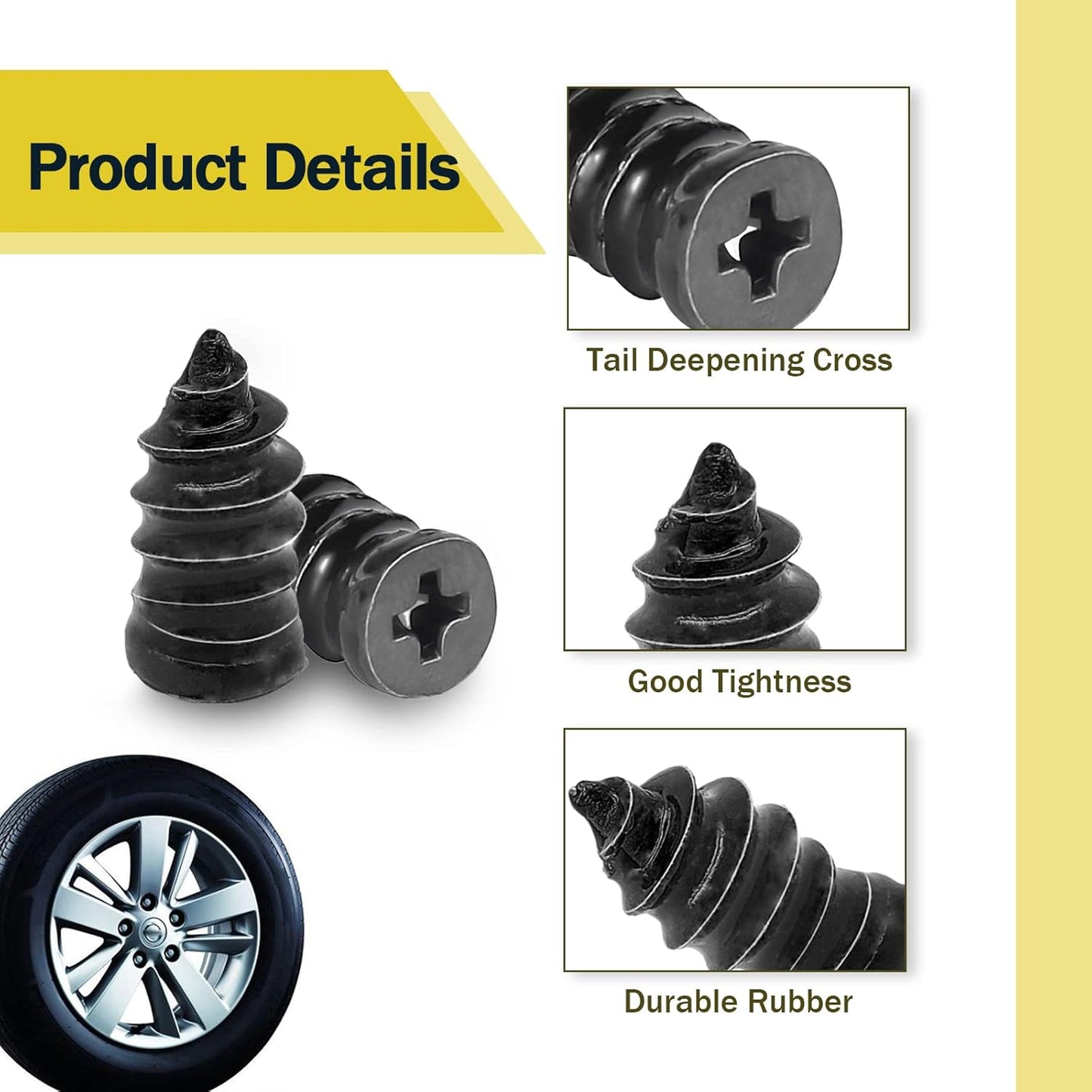 🔧Vacuum Tire Repair Kits Spiral Rubber Nails🔩