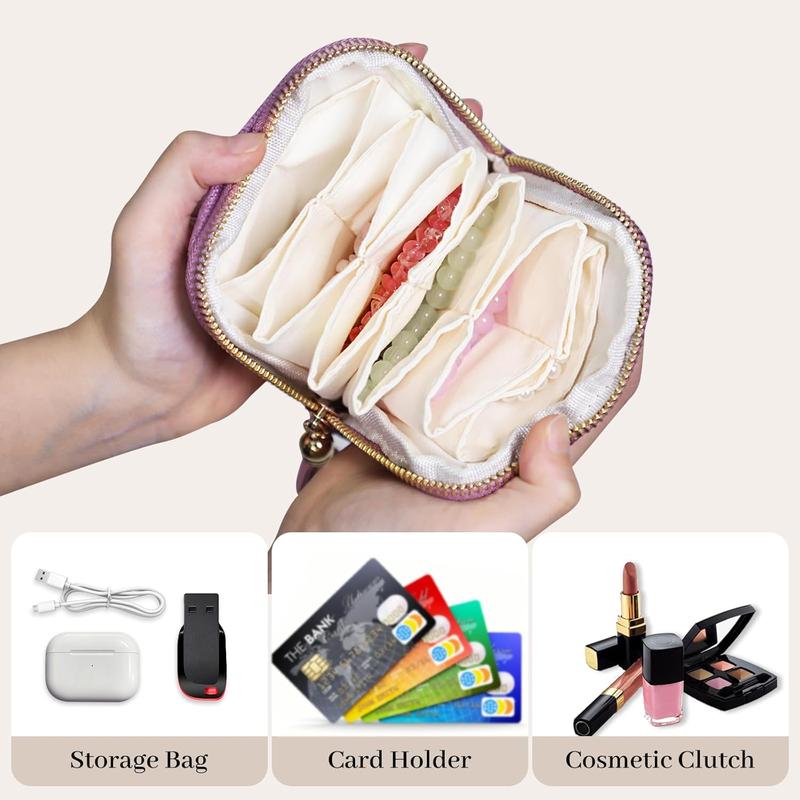 $5.2 for 2nd🚨-Travel Jewelry Organizer Bag – Compact 5-Compartment Storage, Tangle-Free & Stylish 💍✨