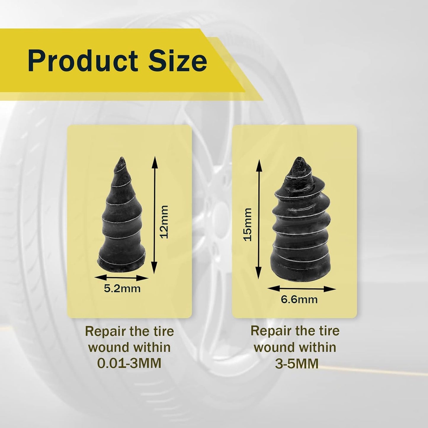 🔧Vacuum Tire Repair Kits Spiral Rubber Nails🔩